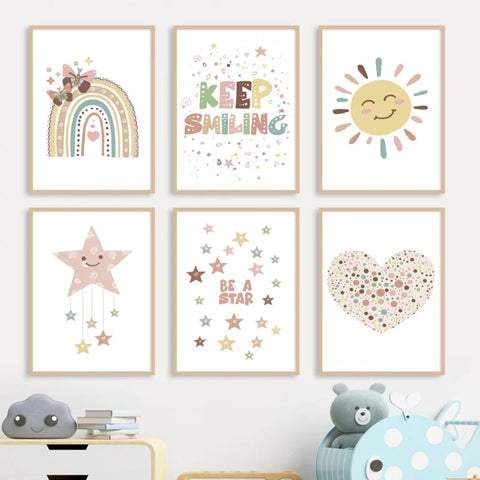 Wall Art Prints for Kids Room Decor