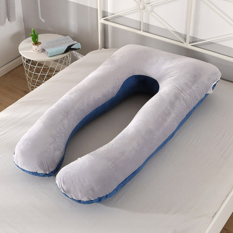 U-Shaped Full Body Pillow Blue/Grey